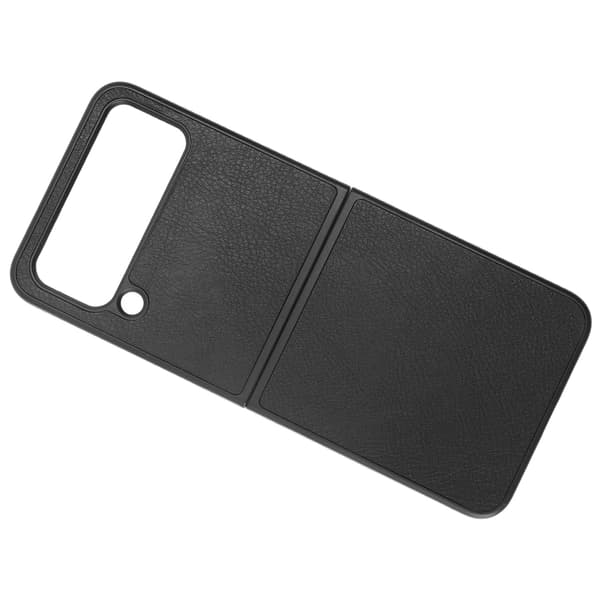 Foldable Screen Mobile Phone Case Scratch Resistant Dustproof Buffer Protective Leather Case Black