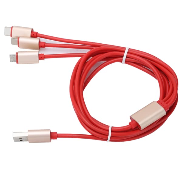 3-in-1 Fast Charging Cable Multi Charger for Phone Tablet Music Player