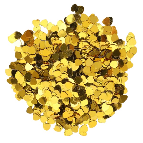 3000 stk hjerteformet konfetti Valentinsdag bryllupsglitter strø festdekorasjoner (gull)