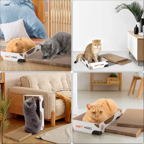 Katt klorebrett papp klorebrett bølgepapp klorebrett sofapute klorebrett leketøy for kattunge kloklipping liten A