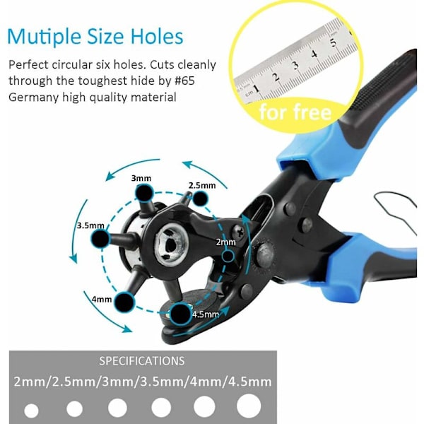 Hole clamp with 2 extra large perforated plates and practical ruler, multi-size tablet clamp