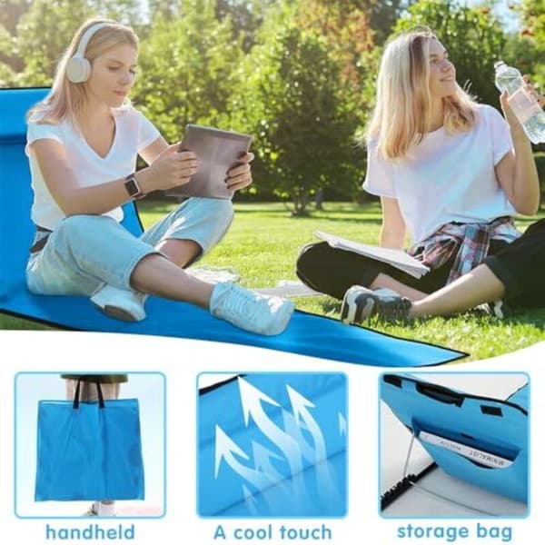 Foldable Beach Mattress Sun Lounger Adjustable Portable for Beach Park Camping