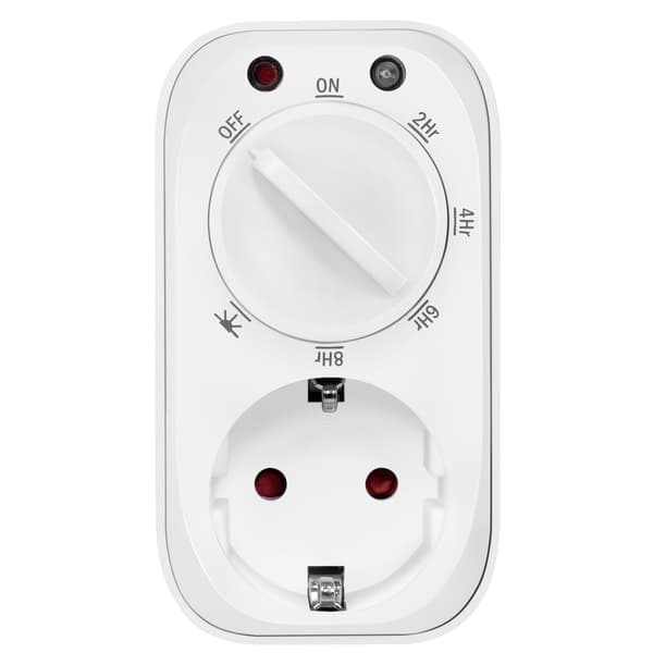 Indendørs timer med skumringssensor 16A Vit