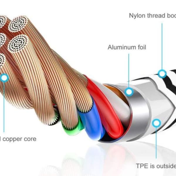 MFi Certified iPhone Fast Charger (3 Sizes) Braided 3m KLB