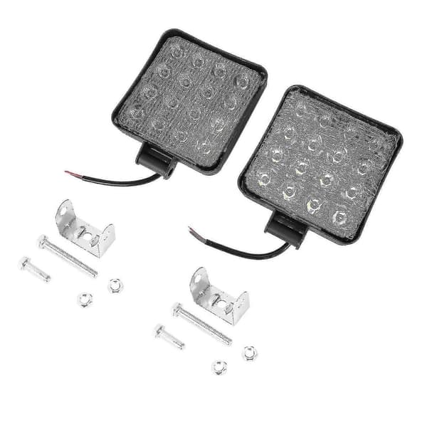 10x 48W Square LED Work Lights 6000K for Tractors, Trucks, ATVs, 12V/24V