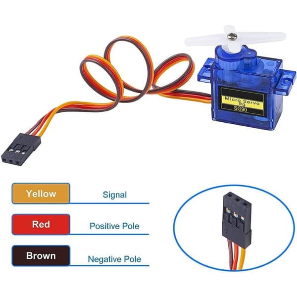 5 x 9G Mikroservomotorer Kompatible med SG90 til RC Robot Helikopter/Fly Kompatible med Arduino og Raspberry Pi
