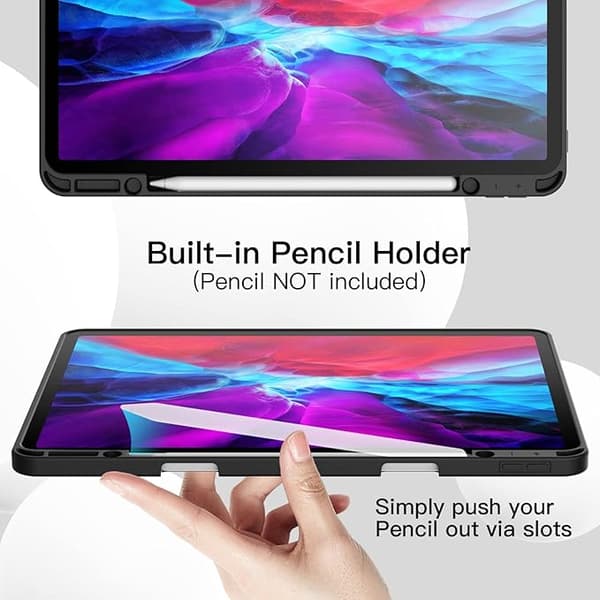 (Sort) 12,9 tommer (2020/2018 model, 4./3. generation) med stylus