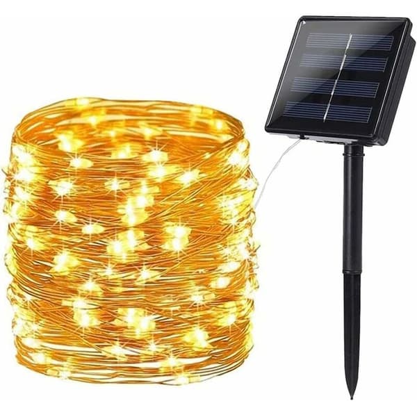 Udendørs solcellelamper, 22M 200 LED havelamper Vandtæt udendørs solcellelampe 8 tilstande Dekoreret lys til have Gård Hjem Jul Par