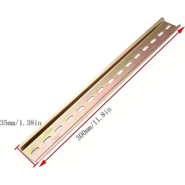 2-pack DIN-skena montering U-spår slitsad 300mm x 35mm kretsbrytare monteringsskena