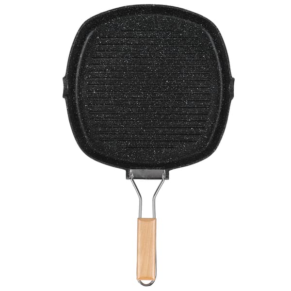 NonStick Practical Frying Pan Skillet BBQ with Foldable Handle Cookware (28cm)