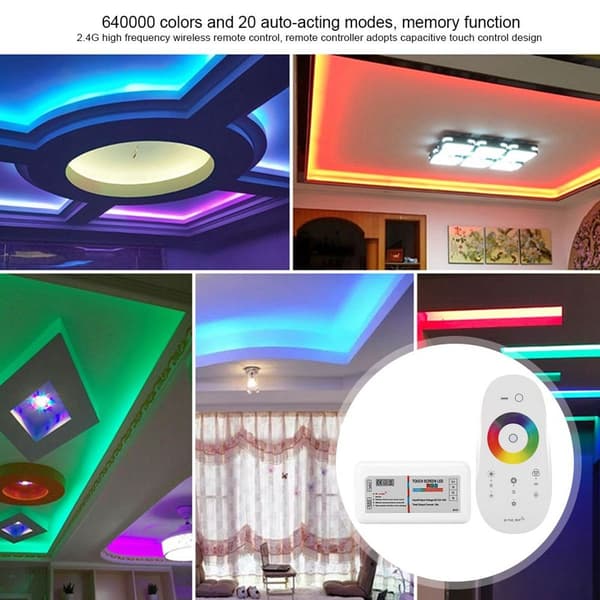 DC12-24V 2.4G Farverig LED-lysstribe Controller Trådløs KLB