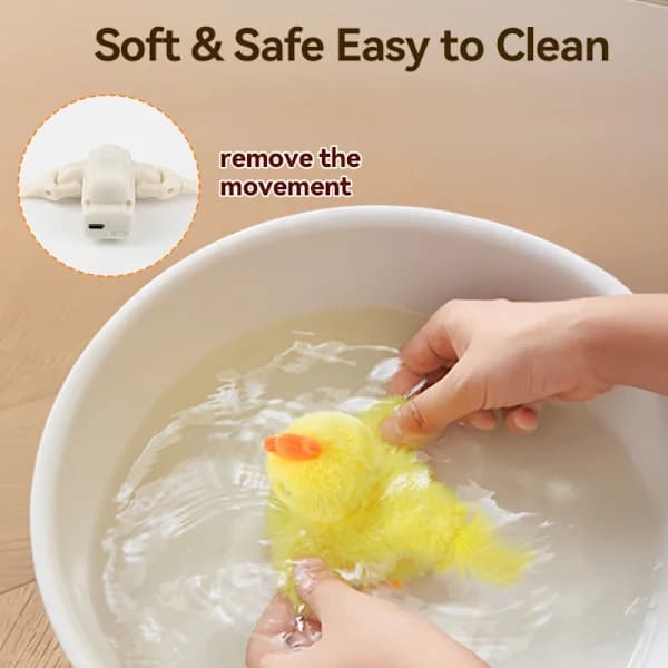Catnip Cat Toys Interactive Flapping Chick With Realistic Chicken Sound Touch Activated Remote Control Rechargeable Cat Toy