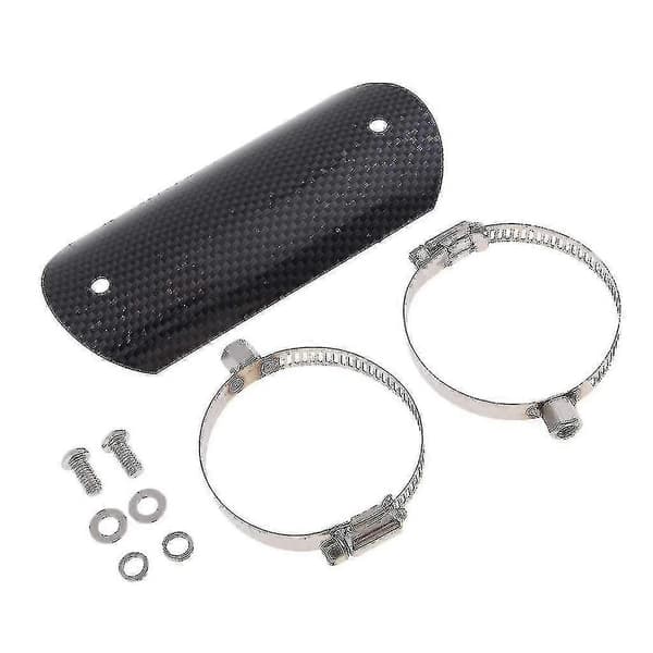 Universal Carbon Fiber Exhaust Pipe Heat Shield Protector (5.5 inch 140mm)
