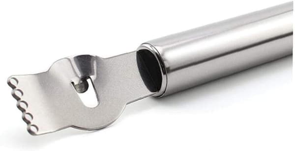 Stainless Steel Citrus Zester, Multifunctional Fruit Grater with Handle for Kitchen and Bar, Silver, 16 cm