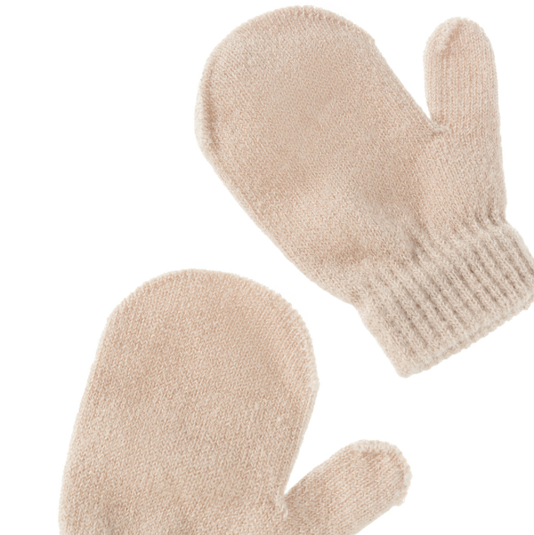 Ull enfärgad stekt degknut varm barnhatt halsduk handskar tredelad fläck barnhatt set khaki