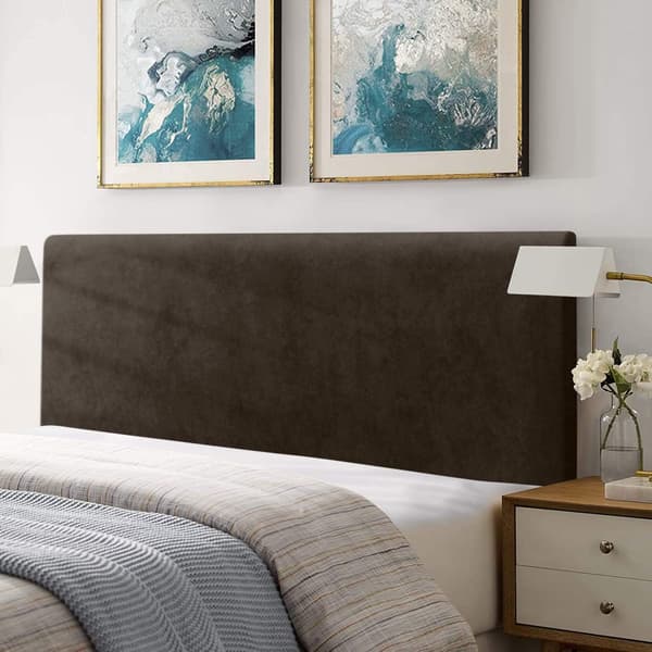 Sengegavlstrekk, Brun 150-170 cm, Elastisk sengegavlbeskyttelse, altomfattende design ensfarget elastisk beskyttelse
