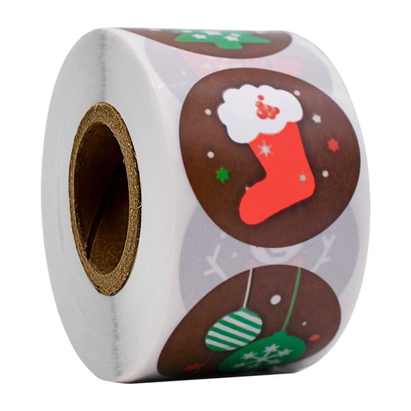 Roll Stickers Christmas Tree Ornaments Collection Gift Stickers