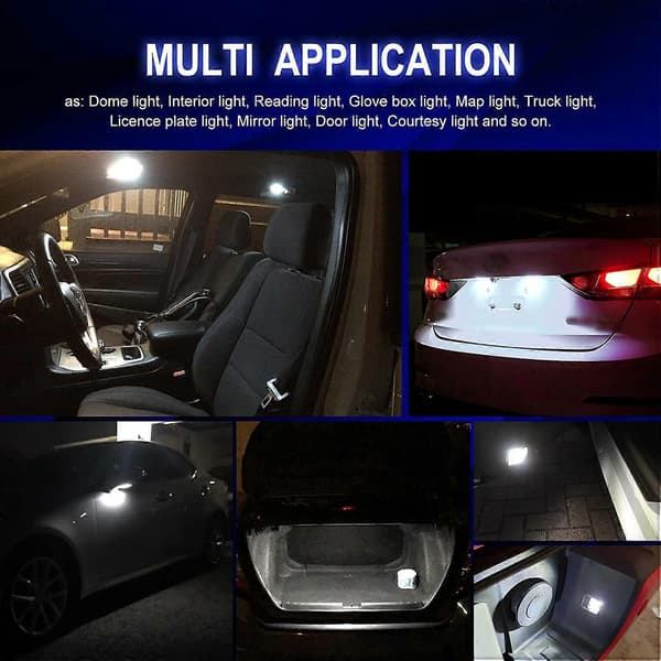 4x LED 31mm 5630 SMD LED Bulb Dome Festoon C5w LED DC 12V White Car