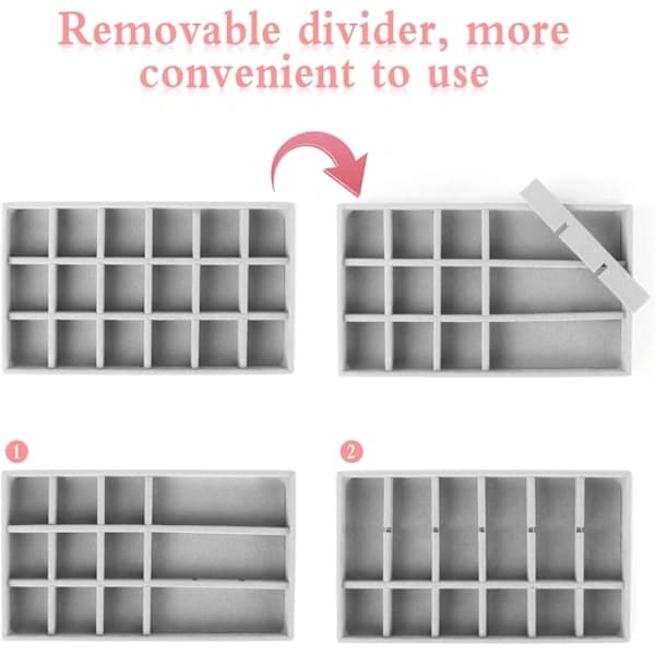 2 st Smyckesbricka Organizer, Stapelbar Smyckeskrin Förvaringslåda