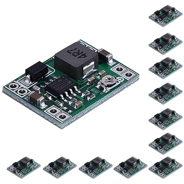 12 stk MP1584 DC-DC Nedtrappingsmodul 3A Justerbar Omformer for å Erstatte 24V 12V 5V 3V