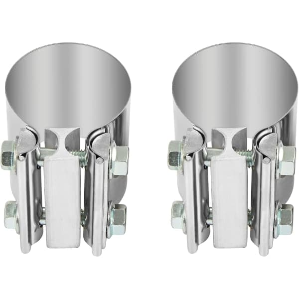Universell eksosrørklemme i rustfritt stål, 64 mm x 76,2 mm