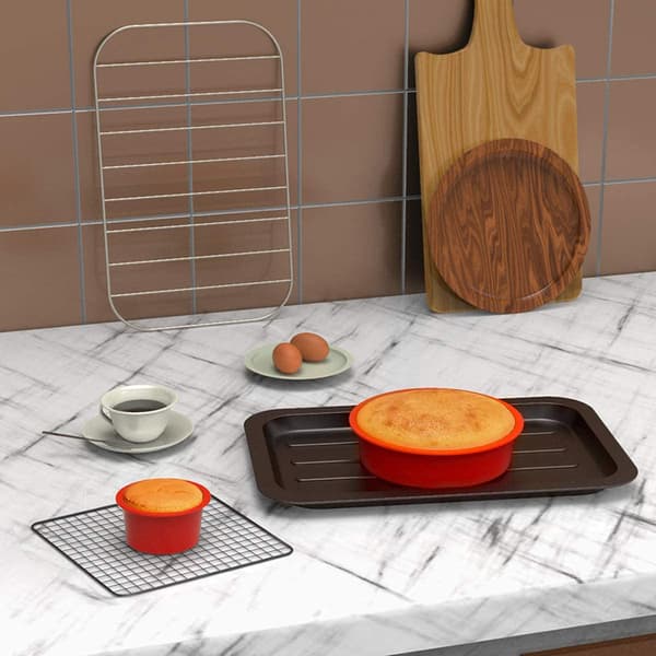 3-pack Non-stick Silikon Rund Kakform Set 4 6 8 Tum Bakverktyg