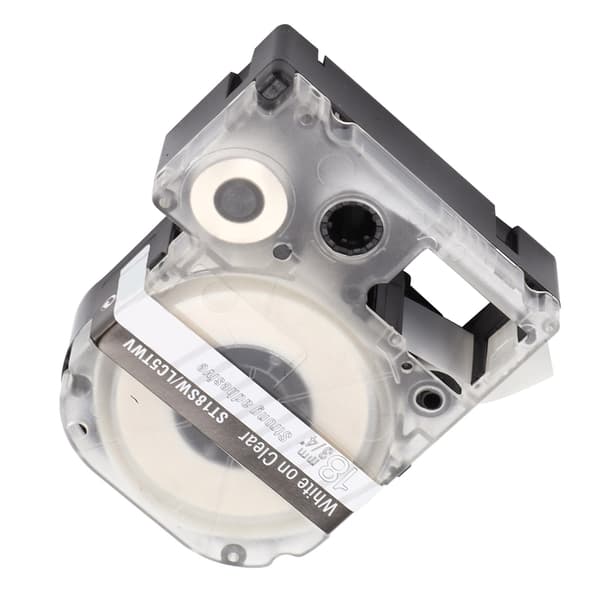 Label Tape PET Replacement Memo Paper for Epson Label Printer for KINGJIM Label Machine Transparent on White
