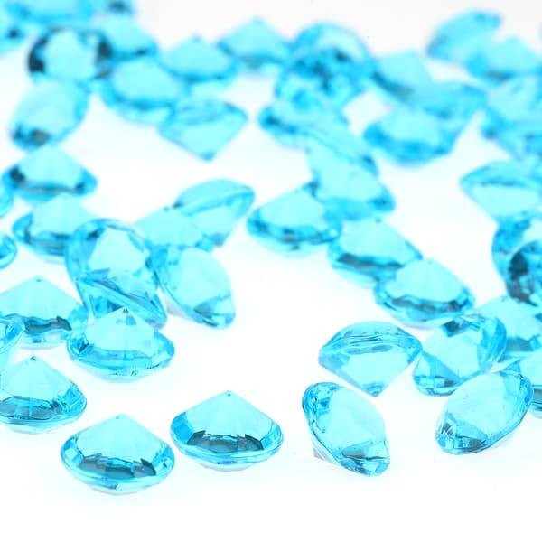 500 st 10 mm DIY transparenta spetsiga akryldiamantädelstenar för bröllopsfest (blå)