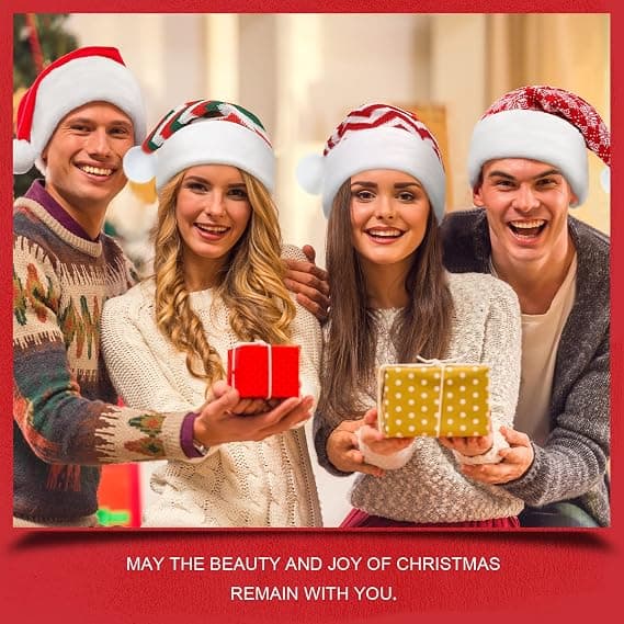 3 stk julehatte Unisex Voksne Julemandshatte Glitterpailletter Chris