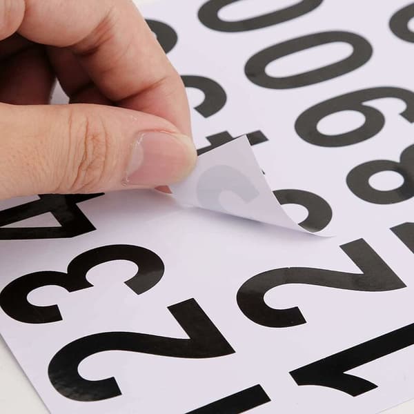Waterproof Number Decals for Mailbox, 10 Sheets, 7.5 cm, for Indoor or Outdoor Use