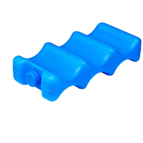 Refillable Ice Pack 600 Wave 4-pack Reusable ABS+Ice Crystal Cooling Blocks for Cooler Bags and Lunch Boxes, Wave Pattern