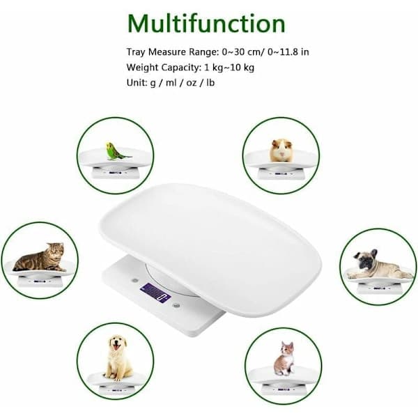 Mini Pet Scale, Electronic Scale, Electronic Kitchen Scale, Tray, Electronic Pet Scale