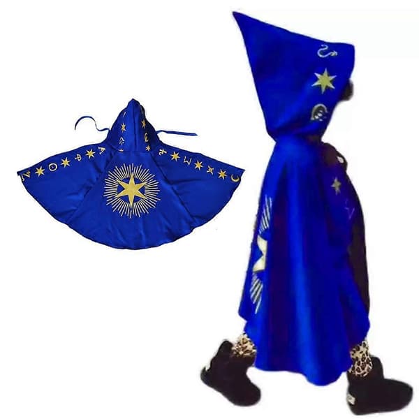 Barn Hette Cape, Hekse Cape med Hette for Barn Gutt Jente Halloween S S