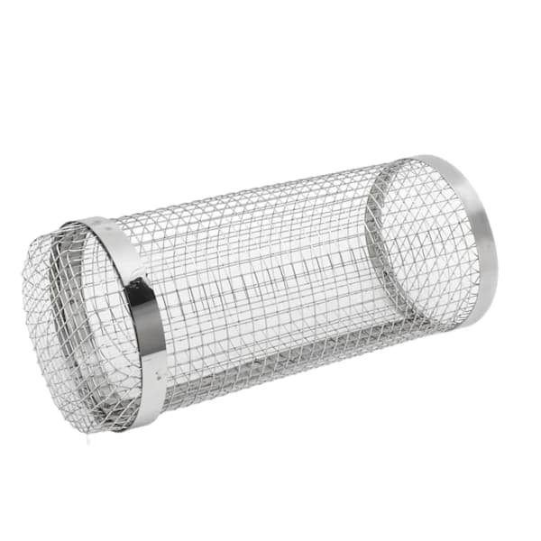 Grillkurv i rustfrit stål Varmebestandig Rustbestandig BBQ Grilltromle med krog til campingfester 20 cm
