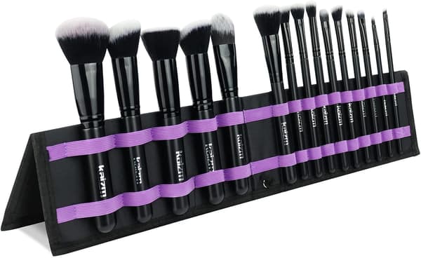 Makeupbørster, Makeup Sæt 15 Dele, Makeupbørstesæt Sort til Makeup
