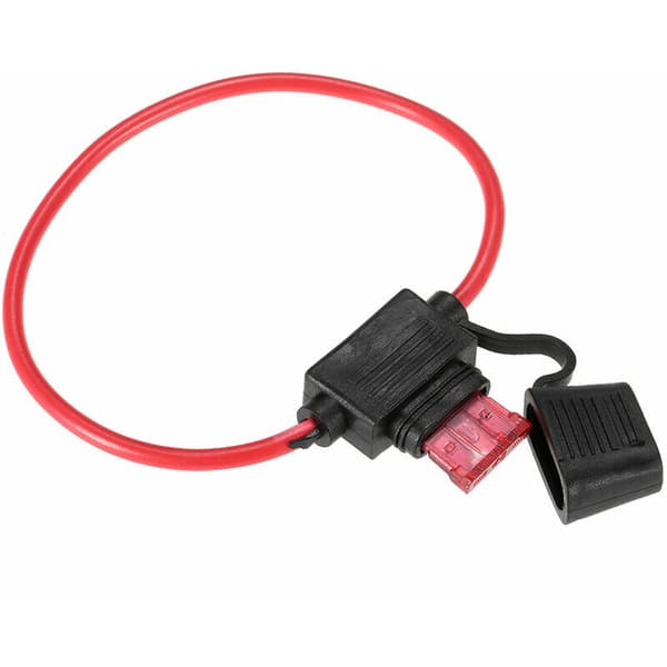 10 st DC 12V 40A Standard Bladsäkring Stänksäker Inline Säkringshållare för Bil Cykel