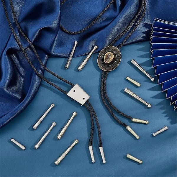 16 Pieces Bolo Tie Ends & Accessories for DIY Jewelry