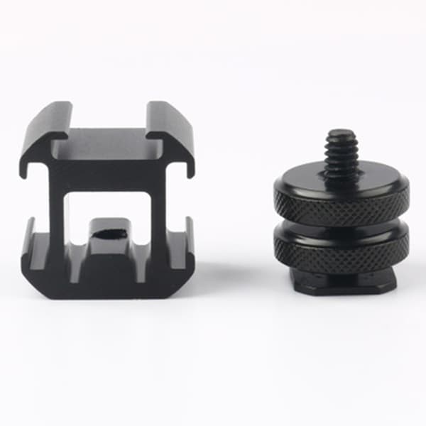 Triple Hot Shoe Mount Adapter Extension Bracket for Microphone