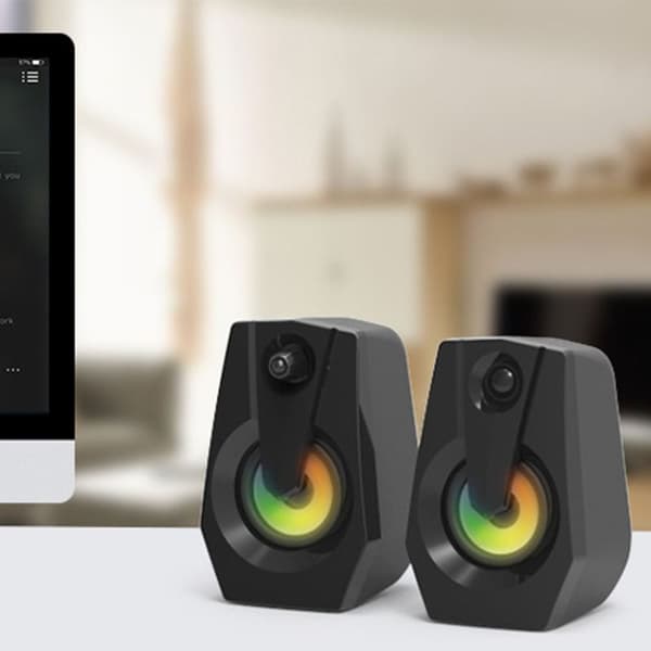 Datamaskin høyttalere, stereo 2.0 USB multimedia høyttalere med