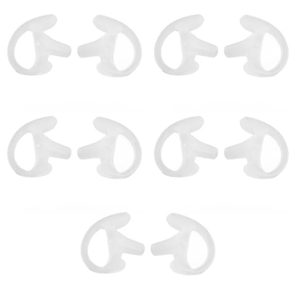 Two-Way Radio Ear Mold Replacement Eco-Friendly Silicone Walkie Talkie Eartip for Two-Way Radio Accessories M 5 Pairs