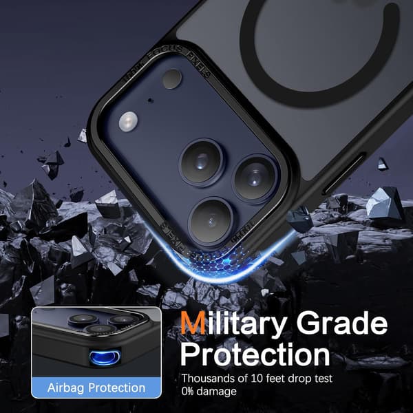 iPhone 17 Pro Max Deksel - Magsafe Frostet Deksel – Rosa