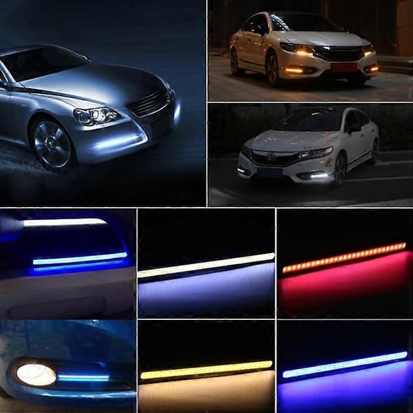 12V LED Bil Interiör Vit Strip Ljus Bar Lampa, Bil Van Husvagn Båt. (vit)(2st)