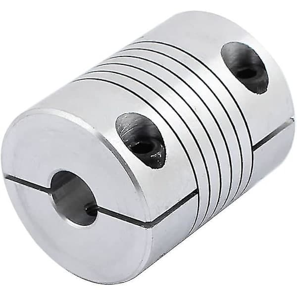 8 mm til 10 mm akselkobling 19 mm længde 25 mm diameter stepmotorkobling aluminiumslegering koblingsstykke til 3D-printer CNC-maskine DIY-enkoder