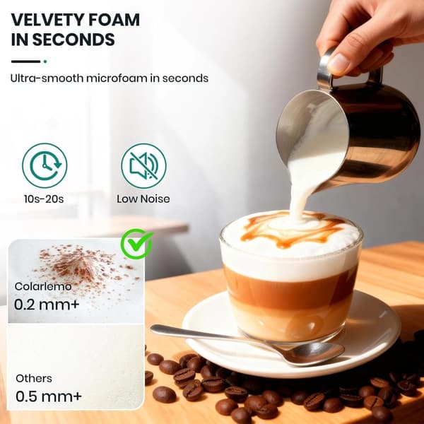 Elektrisk mælkeskummer, æggepisker, kaffeskummer — Køkken