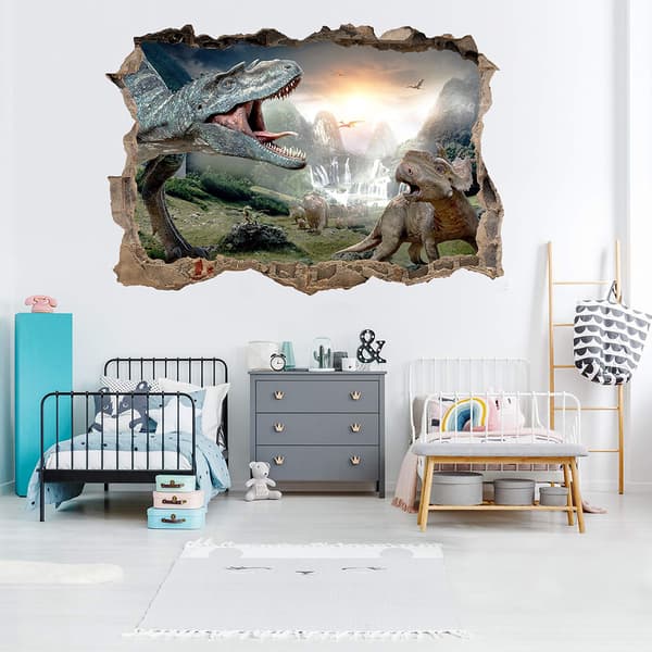 En bit 50 × 70CM dinosaur soveværelse stue dekoration væg