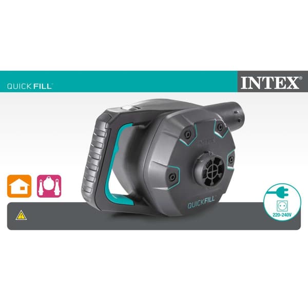 INTEX Elektrisk luftpumpe Quick-Fill 220-240 V 66644 Sort Svart