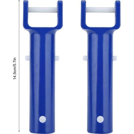 Replacement Handle for Pool and Spa Vacuum Cleaner, 2 Pcs, Durable Blue V-Shaped Brush Head Handle, Pool Accessories