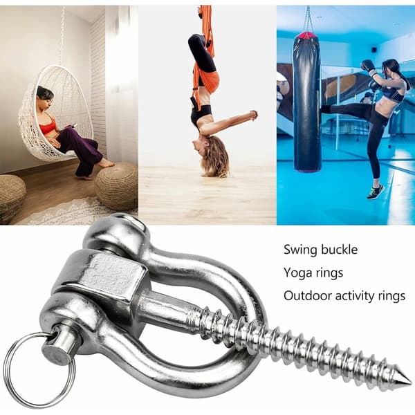 Heavy Duty Ceiling Hook with 220kg Load Capacity, Stainless Steel Hammock Hook