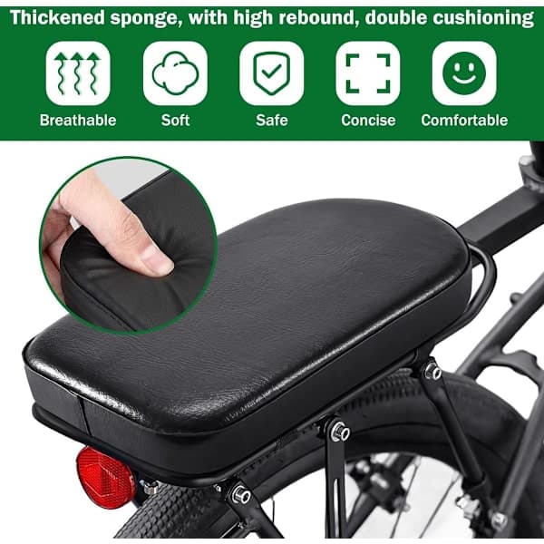 Cykelstolssats - Baksäte - Cykelmatta bagagebox - Universal - Svart