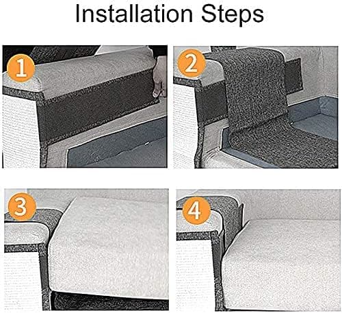 Kattekløsemåtte Beskyttelseslænestol Sofa Kattekløbeskyttelse Sisalbeskyttelse Armlæn - Venstre Side 60x50cm